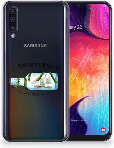 Samsung Galaxy A50 Telefoonhoesje met Naam Boho Bottle