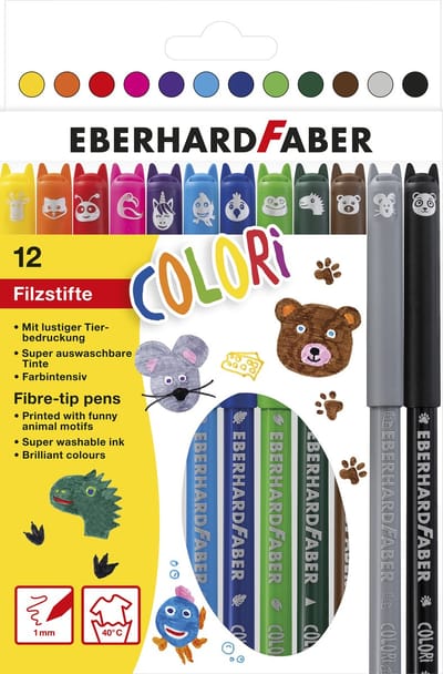Eberhard Faber - Kleurviltstiften - Colibri - etui 12 stuks - EF-55112