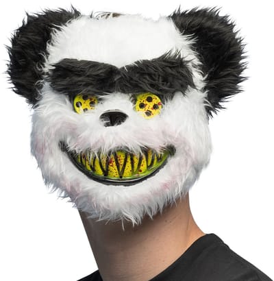 Boland - Pluchen masker Bloody panda - Volwassenen - Panda - Horror - Monster - Killer - Cosplay - Halloween - Themafeest - Carnaval