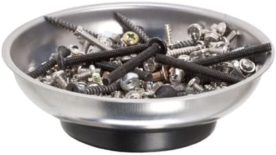 Magnetische Onderdelenbak – Compacte Magnetische Schaal Met Rubber Voet Voor Schroeven, Bouten, Moeren En Klinknagels – Voorkomt Wegrollen Tijdens Montage, Onderhoud En Werkzaamheden In Werkplaats Of Garage [10762]
