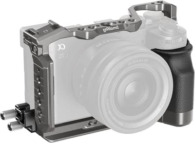 Quick Release Camera Cage Kit voor Sony A7C II/A7CR met Siliconen Grip en HDMI Kabelklem - Ideaal voor Vloggen en Fotografie