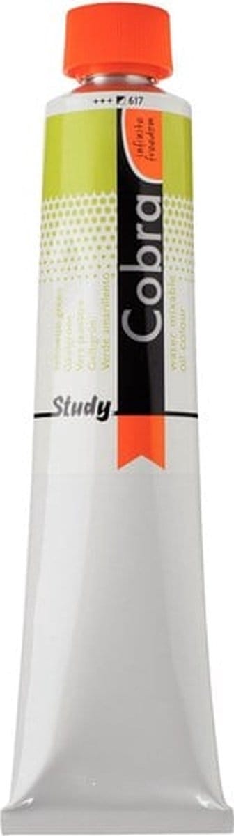 Cobra Study Water Vermengbare Olieverf Tube - Geelgroen 617 - 200 ml