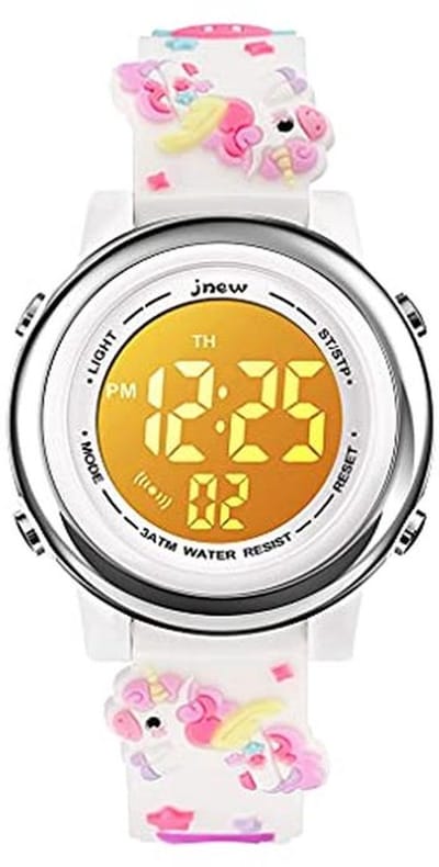 Digitale Kinderhorloge 3D Cartoon met 7 Kleuren Verlichting Waterproof