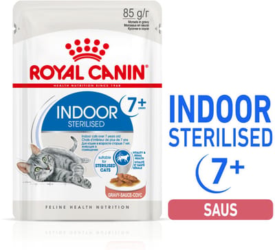 Royal Canin - Indoor 7+ Gravy Kattenvoer Nat - 48 x 85 gr