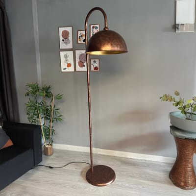 Bamyum Malvik hanglamp, Moderne stijl, Ø37 cm, goudkleurig metalen lamp