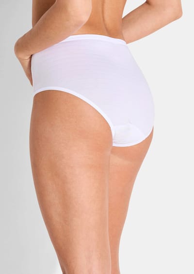 Tailleslip in gestreepte look - wit - Gr. 38 van Goldner Fashion