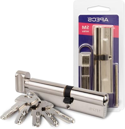 Sluitcilinder met knop - Deurslot cilinder - Beveiliging huisdeur - Biedt inbraakbescherming - 40/45 mm - Zilver