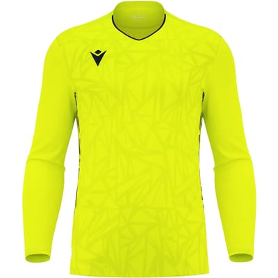 Macron Corvus Eco Keepershirt Lange Mouw Heren - Fluogeel / Zwart | Maat: 3XL