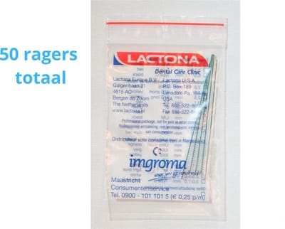 Lactona Interdentaal Ragers - Small 4mm - Groen - 10 gripzak x 5 stuks  - Voordeelpakket