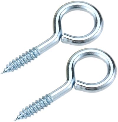 Dailygoods- Oogschroeven 20 Stuks - 16mm Schroefhaken - Plafondhaken - Ringschroef met Oogje - Roestbestendig - Voor Binnen/Buiten Gebruik - Ophanghaak
