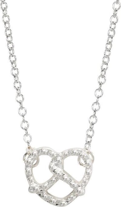 24/7 Jewelry Collection Knoop Hartje Ketting - Zilverkleurig