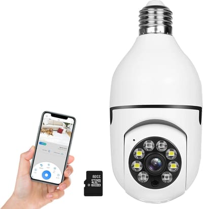 360 graden camera - Full HD monitor - Thuisbewaking - Bewegingsdetectie alarm - 1080p resolutie - Wit