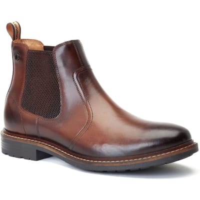Base London Bloom Leren Herenlaarzen Burnt Brown