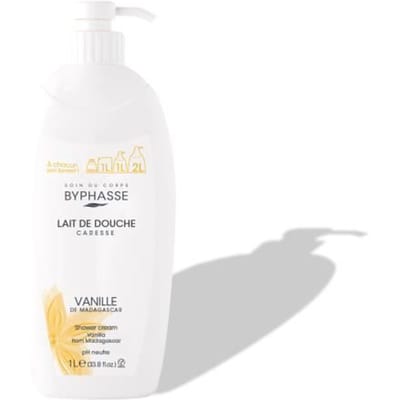 Douchemelk - BYPHASSE - Caresse - 1L - Vanille-extract - Romige textuur