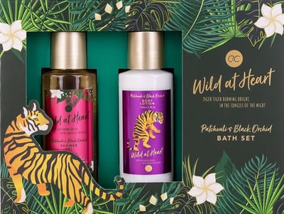 Wild at Heart - douchegel cadeauset - patchouli - black orchid – showergel – 100 ml – luxe wellness cadeau