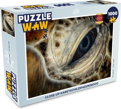 Puzzel Close-up karetschildpaddenoog - Legpuzzel - Puzzel 1000 stukjes volwassenen
