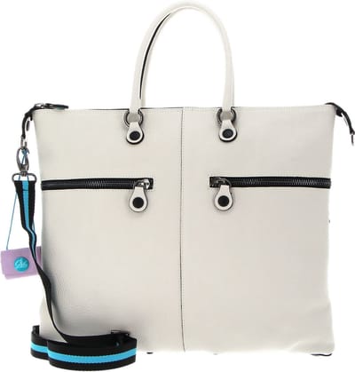 Gabs Leren Schoudertas G3 Plus TG Ruga Tasca Laterale Shoulder Bag Panna Wit