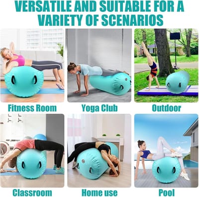 RFWR® Opblaasbare Air Roll 100x60 cm - Ideaal voor Gymnastiek, Fitness, Yoga en Taekwondo