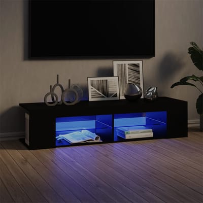 vidaXL - Tv-meubel - met - LED-verlichting - 135x39x30 - cm - zwart