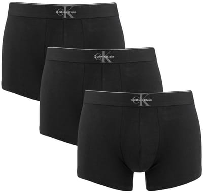 Calvin Klein heren 3P boxer trunks graphic monogram zwart