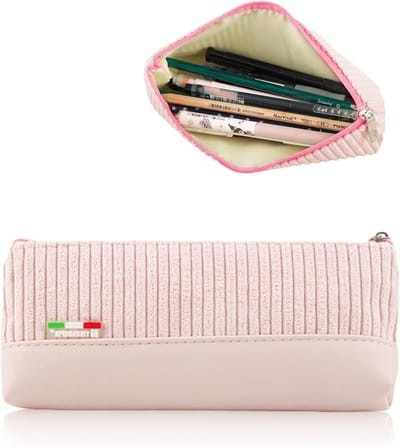 Etui - Pennendoosje Pennenhouder - Spullen Opbergen - Grote Capaciteit - 21 x 10 x 4 cm - Roze