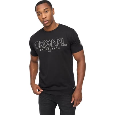 Crosshatch Mannen Carrimoore T-shirt (Zwart)