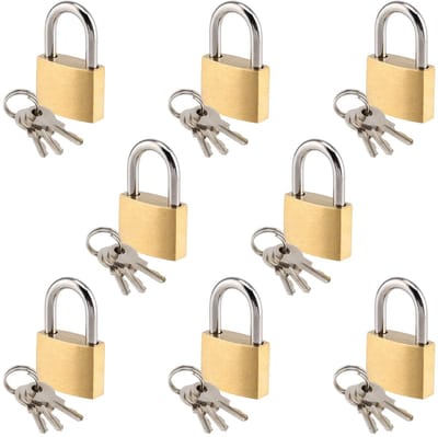 Dailygoods - Mini-hangslot - Kofferslot klein met sleutel - Compact en licht - Bagageslot voor koffer - Veiligheid voor reizen - Geschikt voor kluisjes