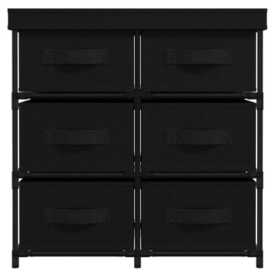 vidaXL - Opbergkast - met - 6 - lades - 55x29x55 - cm - staal - zwart