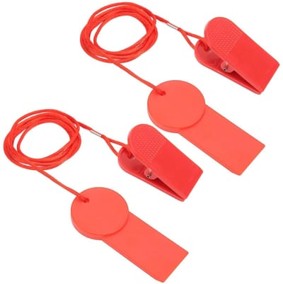 Veiligheidsslot Loopband - Noodstop Clip - Veilig Trainen - Sterk Clipdesign - 2 stuks - Zwart