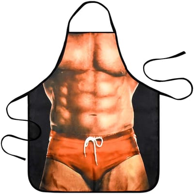 Dailygoods- Kookschort Sexy Spierman - Grappig Cadeau - BBQ Party - Polyester - 58 x 72 cm - Perfecte Pasvorm - Keukenschort