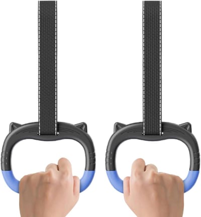 Gymnastiekringen Kinderen - Oefenringen Klimringen - Kracht Training - Verstelbare Riemen - 12 cm Breed - Zwart
