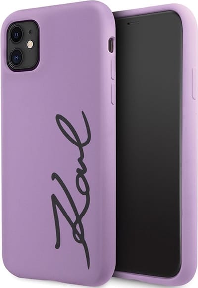 Karl Lagerfeld KLHCN61SKSVGU iPhone 11 / Xr 6.1" purple/purple hardcase Silicone Signature