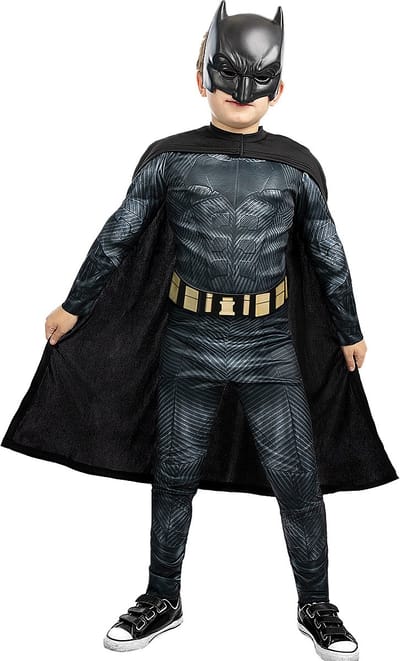 FUNIDELIA Batman kostuum voor jongens - Justice League - Maat: 107 - 113 cm