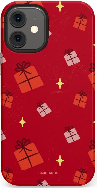 Casetastic hoesje geschikt voor Apple iPhone 12 Mini - Dubbellaagse bescherming - Rode Sinterkerst Cadeaus - Fashion Case - Rood