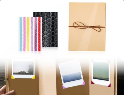 Kraft Papier Fotoboek voor DIY Ontwerpen, Accordeon Vouwen, Verzamelalbum voor Zwangerschapsjournalen, Verjaardagen en Trouwen (Lichtbruin)