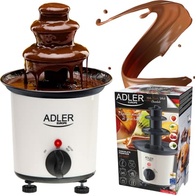 Chocoladefontein, chocoladefontein, chocoladelepel, 10 plastic peilstokjes, 30W, 200 ml, 80 ° C