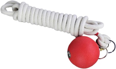 Werphamer Met Touw - Trainingsmateriaal Kracht - Vechtsport Training - Optimale Balans Verdeling - 350 cm Touwlengte - Zwart