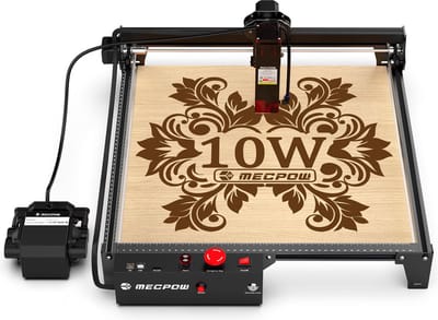 Mecpow X3 Pro 10W lasergraveermachine met verstelbare luchtondersteuning, veiligheidsslot, noodstop, vlamdetectie - EU-stekker