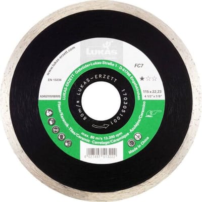 LUKAS-ERZETT A345211151107015 DiamantFC7 115x22,23x7 Diamanten doorslijpschijf Diameter 115 mm Boordiameter 22.23 mm Baksteen 1 stuk(s)