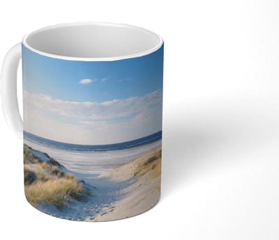 Mok - Koffiemok - Duin - Meeuw - Strand - Zee - Zon - Mokken - 350 ML - Beker - Koffiemokken - Theemok