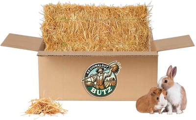 Dailygoods- Strobalen 14 kg premium kwaliteit - Gerststro - Voor konijnen/cavia's/paarden - Zacht/absorberend/stofvrij - Oogst 2025 - Duurzaam van de boerderij - Dierenstro