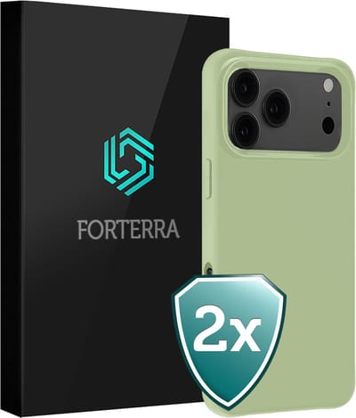 Hoesje 2 Stuks - Geschikt voor Apple iPhone 17 Pro Max - Sterk & Shockproof - Back Cover - Case Siliconen - Telefoon Hoes - Groen