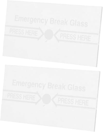 Brandalarm Schakelaar Deksel - Noodglas Vervanging - Brandveiligheid Systeem - Hittebestendig Glas - 7.6 x 3.9 cm - Transparant
