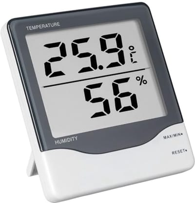 Digitale thermometer met groot display voor binnen, meet temperatuur en luchtvochtigheid, bevorder een gezond binnenklimaat