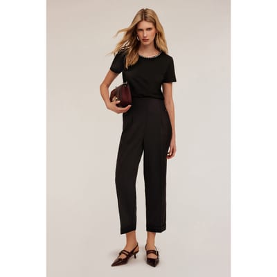 Motivi Carrot Trousers With Turn-ups Black Size: 32 | Formal pants Outlet | Dames | Zwart