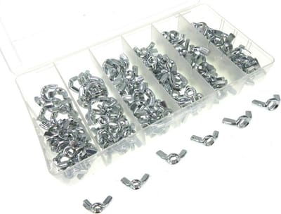 DW4Trading Assortimentsdoos Vleugelmoeren M5 t/m M8 - Metrisch - 150 Delig