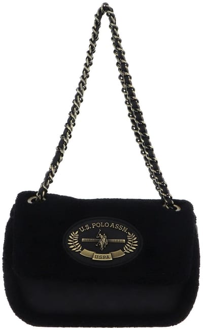 U.S. POLO ASSN. schoudertas handtas Holly Small Flap Bag Black zwart