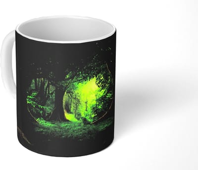 Mok - Koffiemok - Bomen - Bos - Groen - Landschap - Natuur - Mokken - 350 ML - Beker - Koffiemokken - Theemok