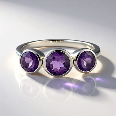 Cavill - Zilveren Ring met Azuurblauwe Kwarts - 925 Sterling Zilver - 2,636 ct Rond Geslepen Edelstenen - Elegante Braziliaanse Sieraden voor Dames