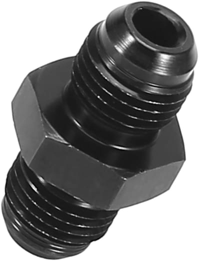 Dailygoods - Universele Auto Brandstof Olie Pijp Connector - AN6 Mannelijk naar AN6 Mannelijke Flare Koppeling - Zwart - Slang Fitting Adapter - Alumi...